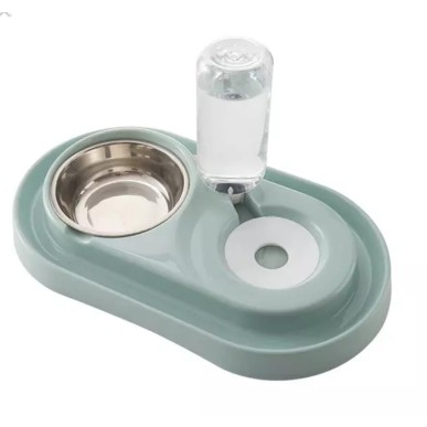 מתקן שתייה ואוכל לכלבים -  מונע טפטופי מים, ופרווה רטובה סביב הפה (כלבים מגזעים קטנים )